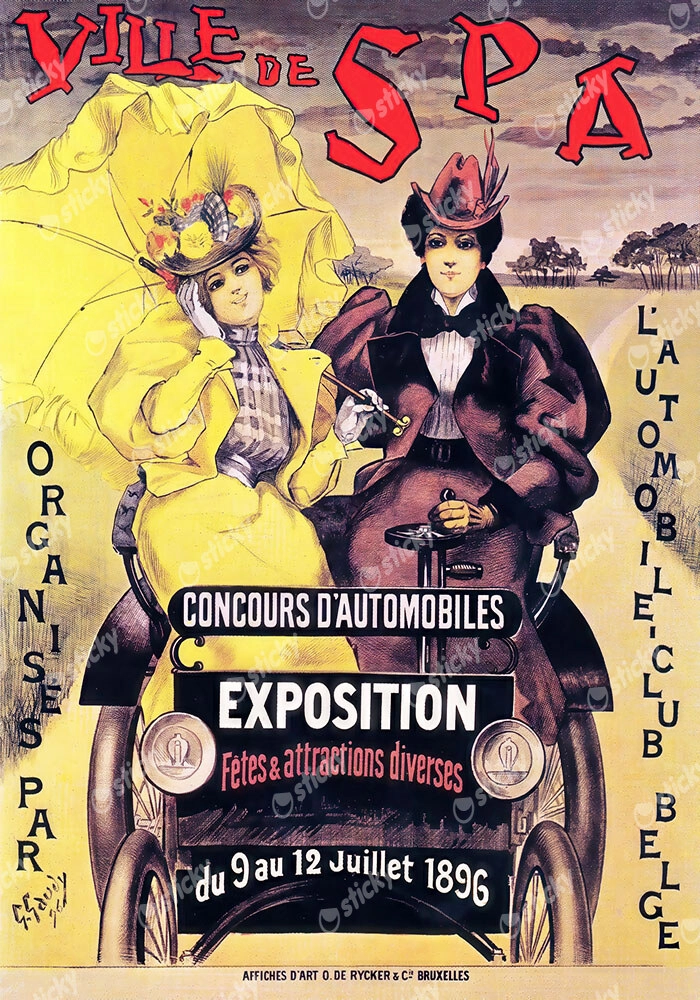 Πόστερ 1896 AUTOMOBILE COMPETITION AND EXPOSITION IN SPA