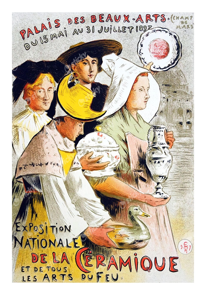 Πόστερ 1897 NATIONAL EXHIBITION OF CERAMICS AND FIRE ARTS