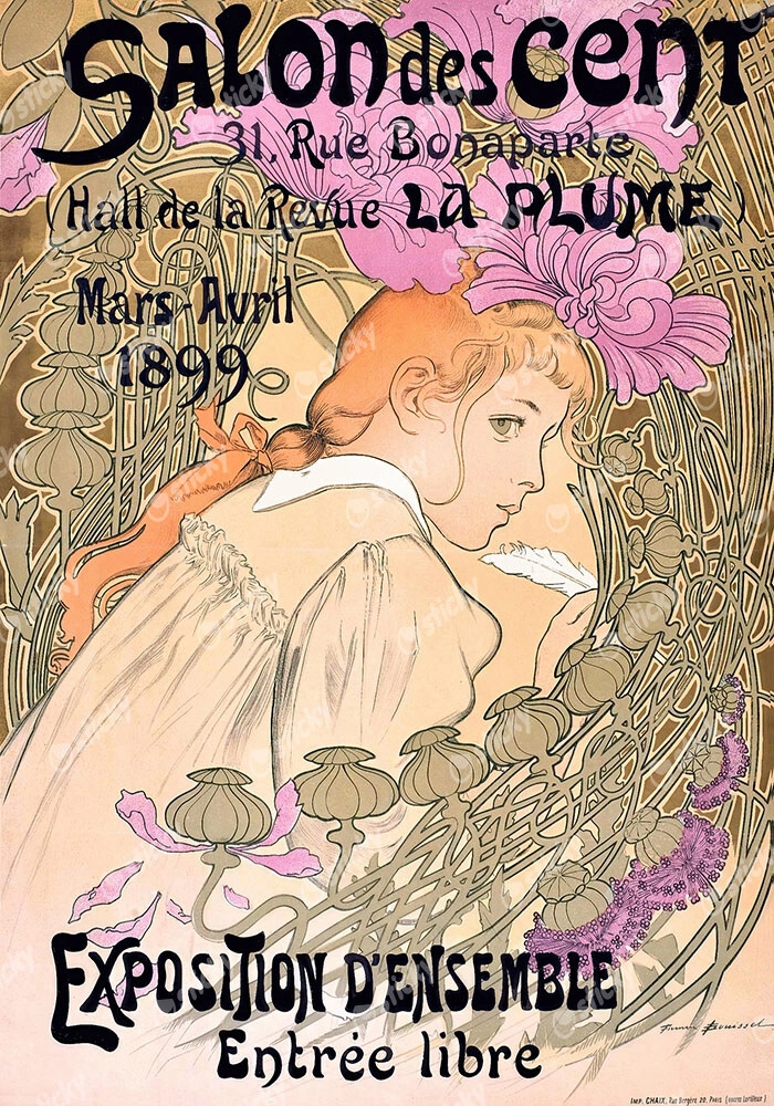Πόστερ 1899 SALON DES CENT ART EXHIBITION