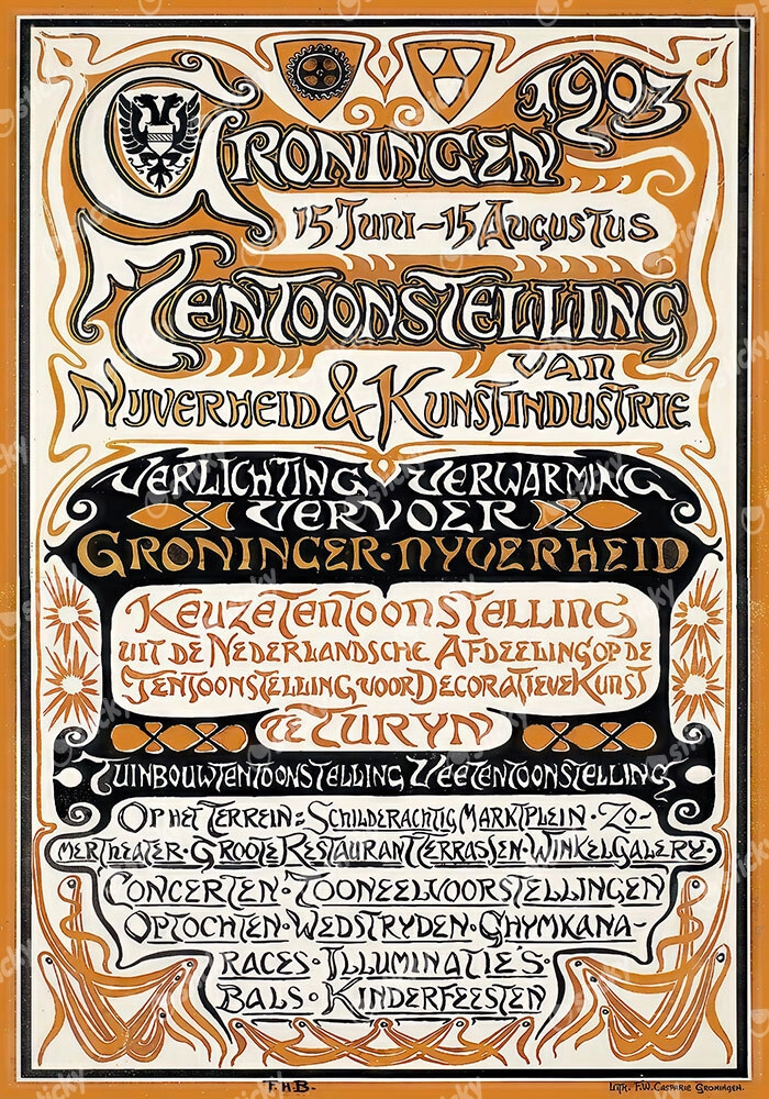 Πόστερ 1903 GRONINGEN EXHIBITION OF CRAFT AND ART INDUSTRY