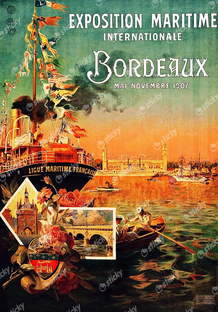 Πόστερ 1907 EXPOSITION MARITIME INTERNATIONALE