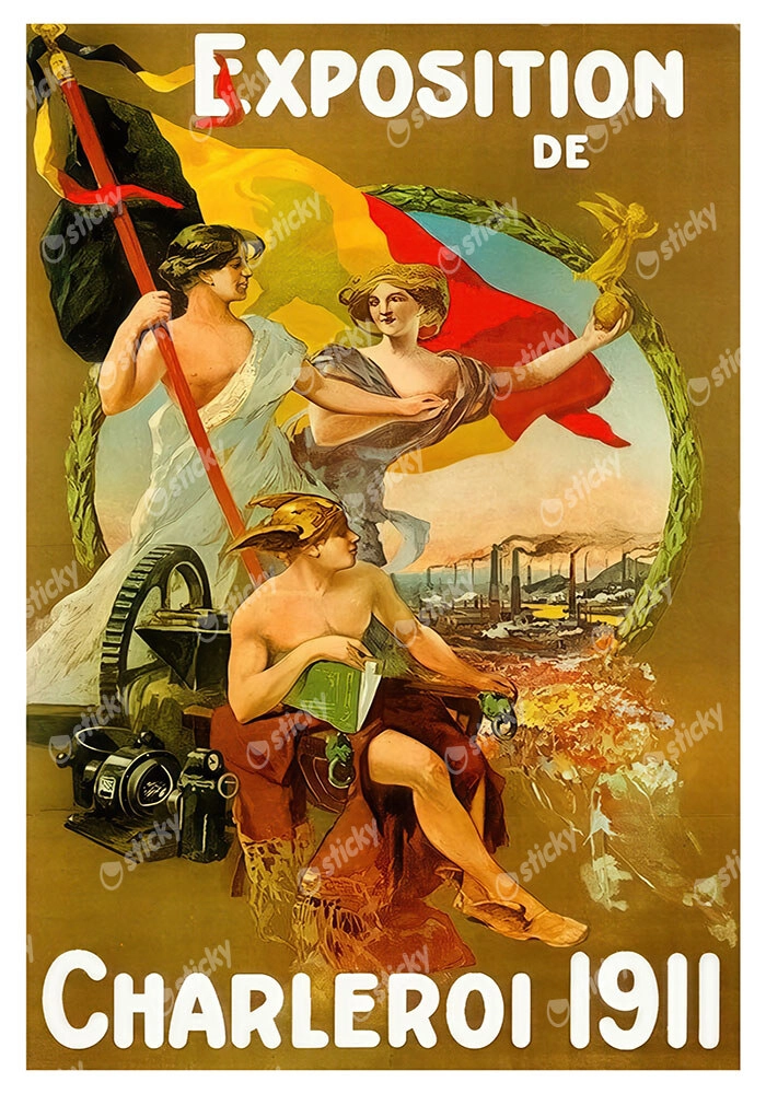 Πόστερ 1911 EXPOSITION DE CHARLEROI