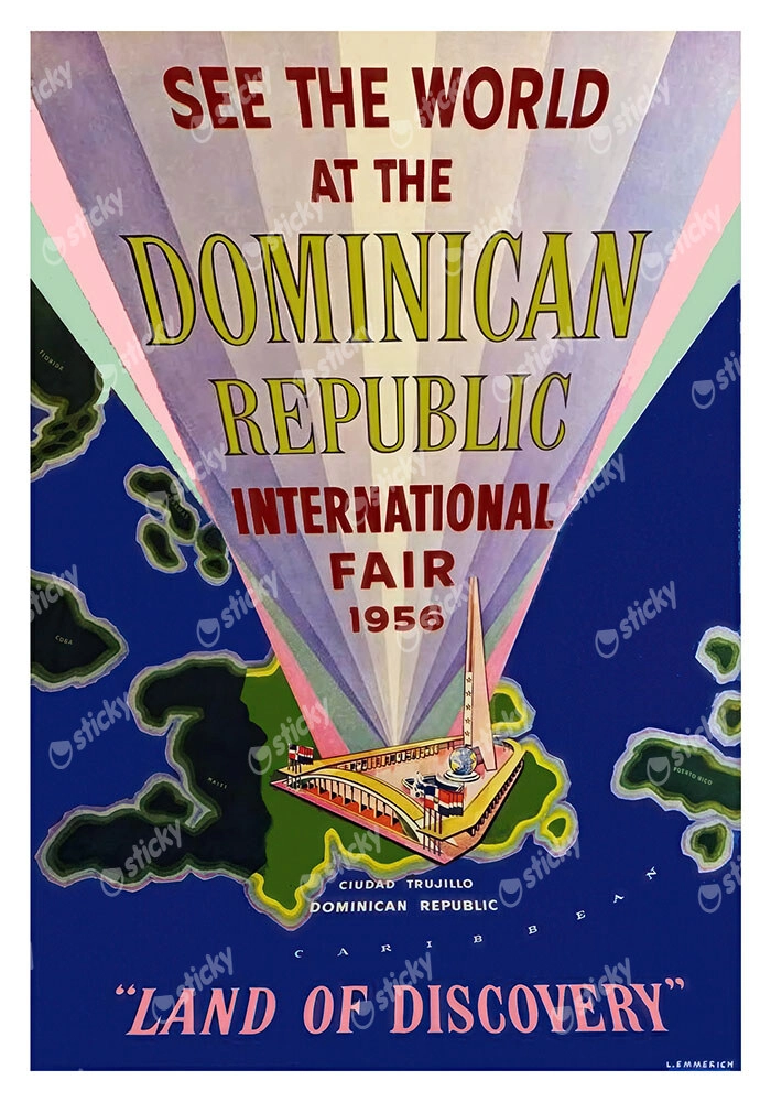 Πόστερ 1956 DOMINICAN REPUBLIC INTERNATIONAL FAIR