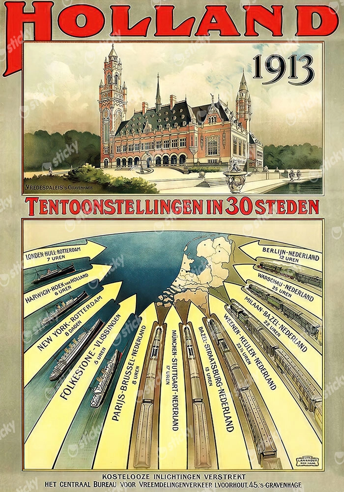 Πόστερ 1913 DUTCH TRAVEL POSTER