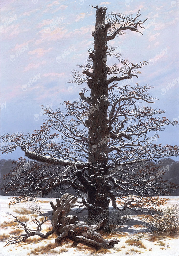 Πινακας σε καμβά CASPAR DAVID FRIEDRICH - OAK TREE IN THE SNOW