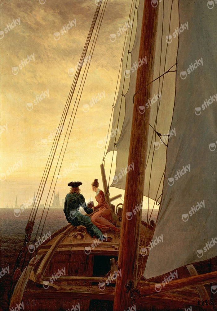 Πινακας σε καμβά CASPAR DAVID FRIEDRICH - ON A SAILING SHIP