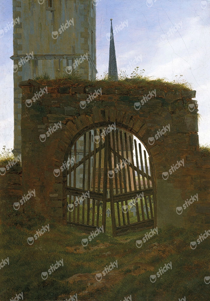 Πινακας σε καμβά CASPAR DAVID FRIEDRICH - THE CEMETERY GATE