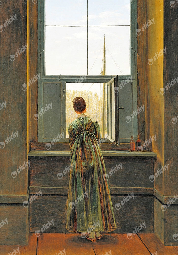 Πινακας σε καμβά CASPAR DAVID FRIEDRICH - WOMAN AT A WINDOW