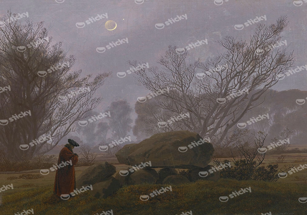 Πινακας σε καμβά CASPAR DAVID FRIEDRICH - A WALK AT DUSK