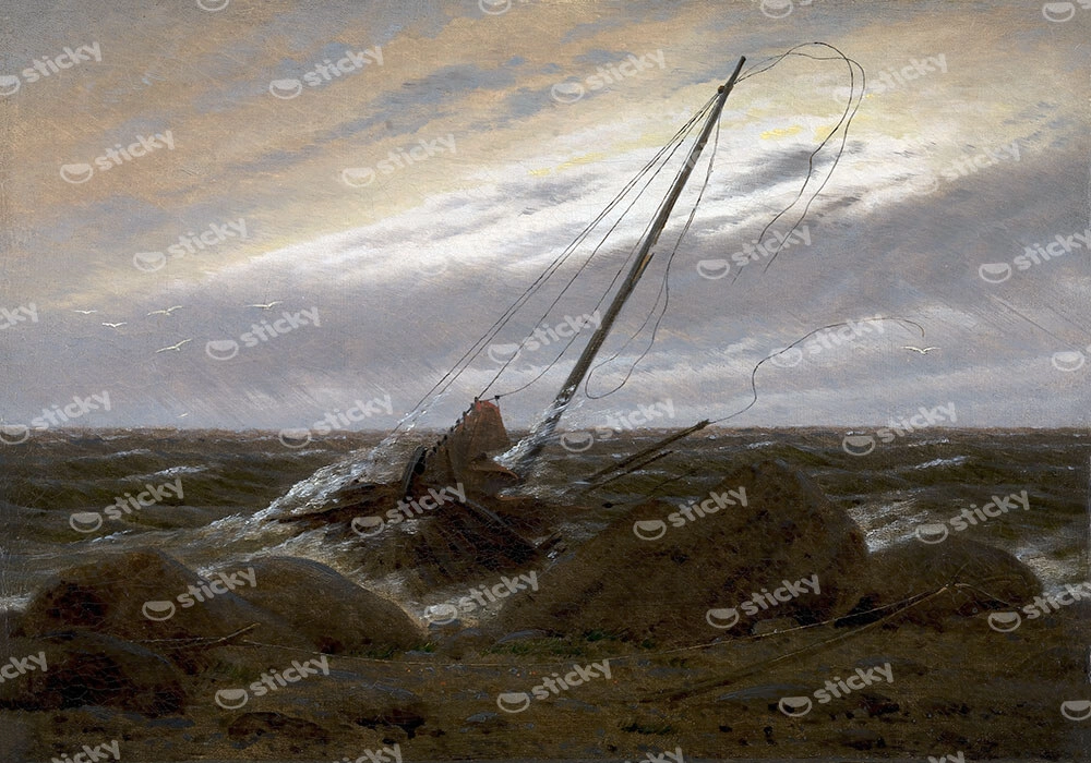 Πινακας σε καμβά CASPAR DAVID FRIEDRICH - AFTER THE STORM