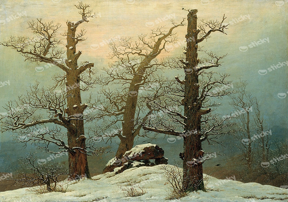 Πινακας σε καμβά CASPAR DAVID FRIEDRICH - CAIRN IN SNOW