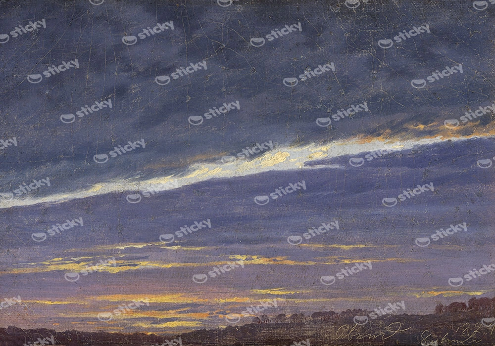 Πινακας σε καμβά CASPAR DAVID FRIEDRICH - EVENING CLOUDY SKY