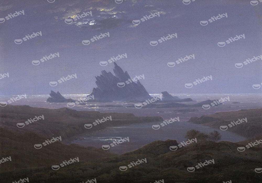 Πινακας σε καμβά CASPAR DAVID FRIEDRICH - REEFS BY THE SEASHORE