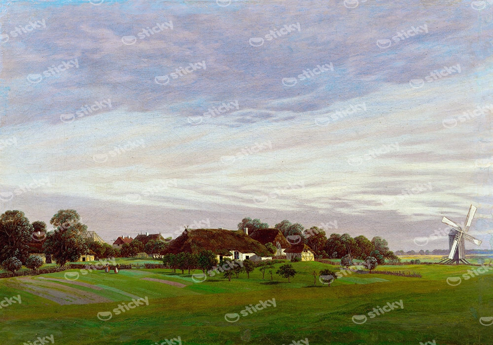 Πινακας σε καμβά CASPAR DAVID FRIEDRICH - FLAT COUNTRYSIDE