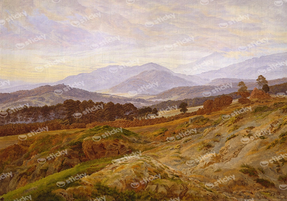 Πινακας σε καμβά CASPAR DAVID FRIEDRICH - MOUNTAIN IN RIESENGEBIRGE