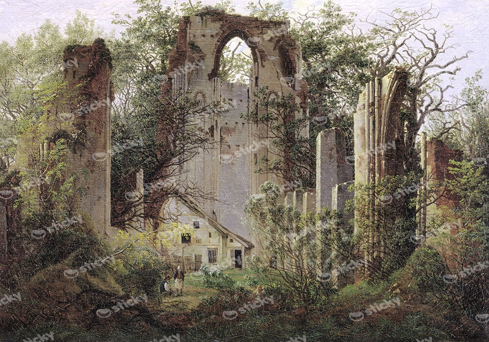 Πινακας σε καμβά CASPAR DAVID FRIEDRICH - RUINED MONASTERY OF ELDENA NEAR GREIFSWALD