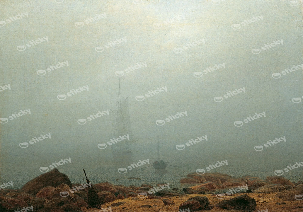 Πινακας σε καμβά CASPAR DAVID FRIEDRICH - SEA BEACH IN THE FOG