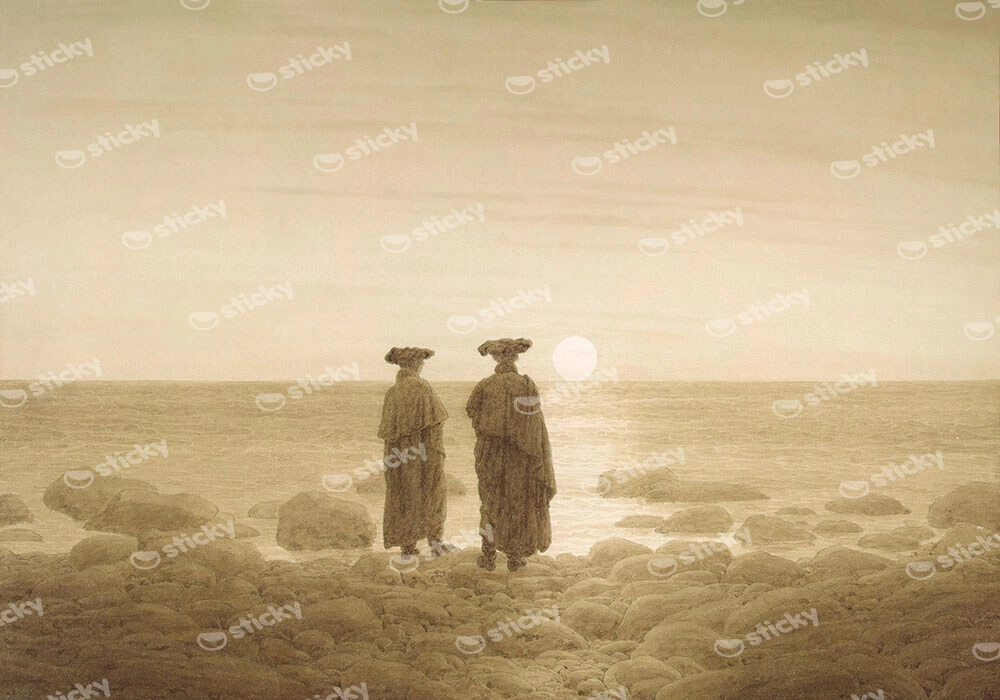 Πινακας σε καμβά CASPAR DAVID FRIEDRICH - TWO MEN ON THE SHORE
