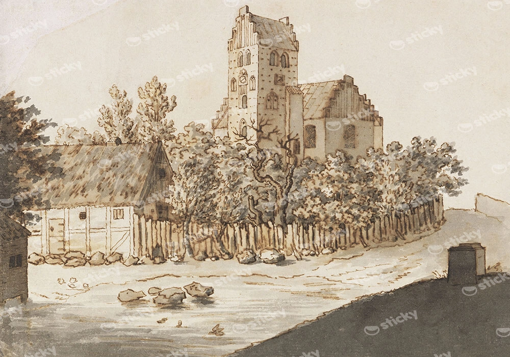 Πινακας σε καμβά CASPAR DAVID FRIEDRICH - LYNGBY CHURCH