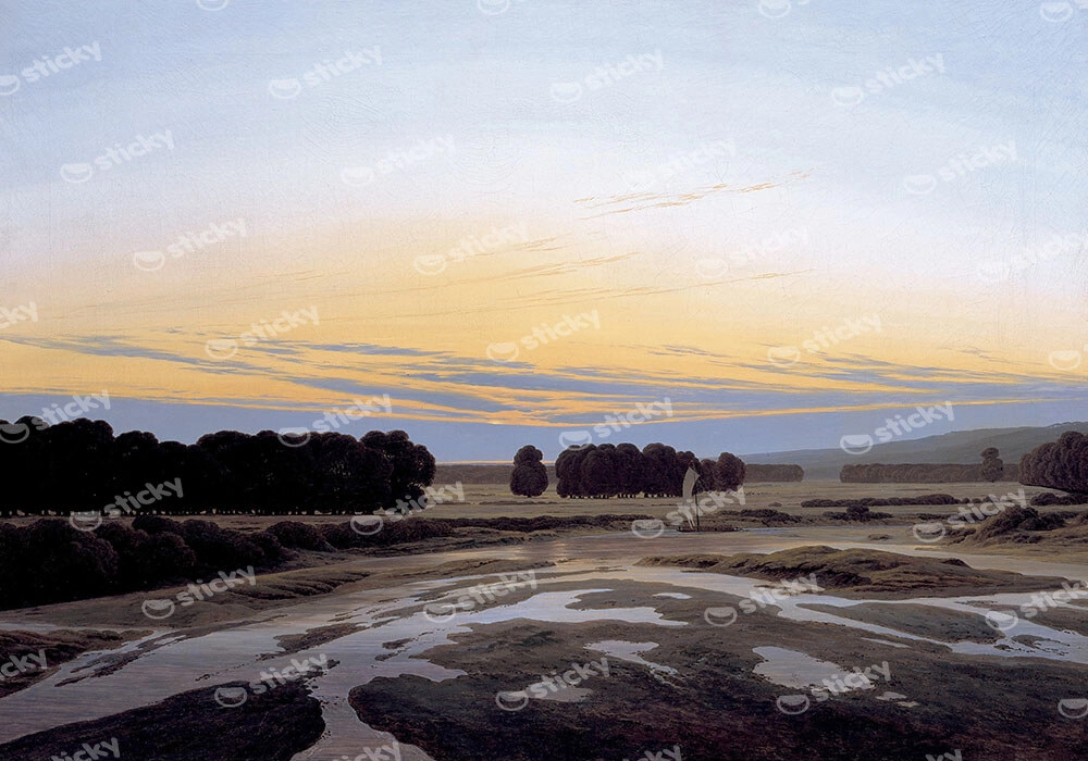 Πινακας σε καμβά CASPAR DAVID FRIEDRICH - THE GREAT ENCLOSURE