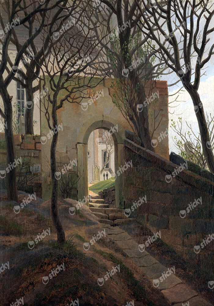 Πινακας σε καμβά CASPAR DAVID FRIEDRICH - CHURCHYARD GATE