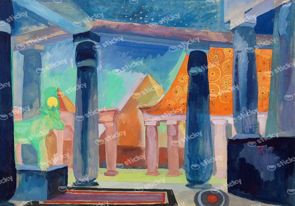 Πίνακας σε Καμβά ROBERT DELAUNAY - STAGE DESIGN FOR CLEOPATRA