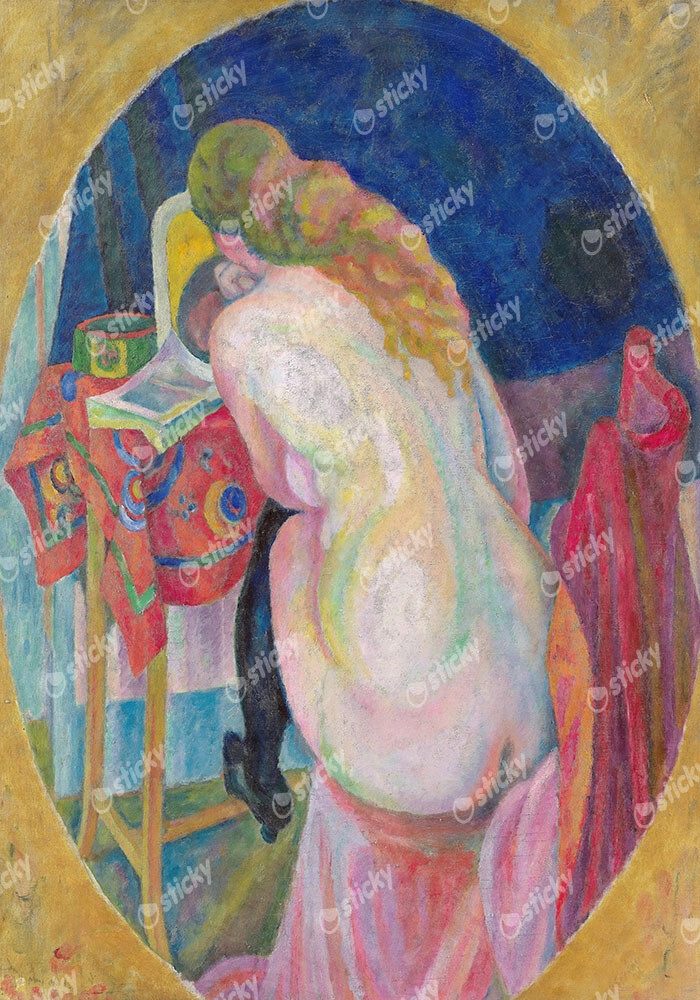 Πίνακας σε Καμβά ROBERT DELAUNAY - NUDE WOMAN READING