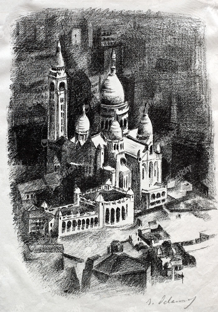 Πίνακας σε Καμβά ROBERT DELAUNAY - LA BUTTE MONTMARTRE ET LE SACRÉ-COEUR