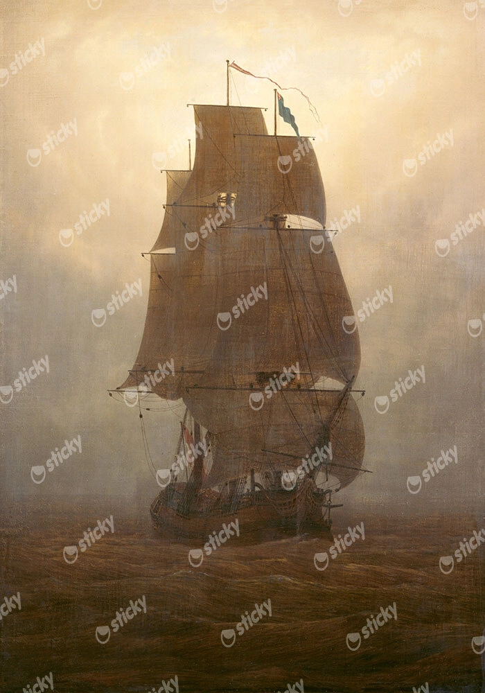Πίνακας σε Καμβά CASPAR DAVID FRIEDRICH - SAILING SHIP