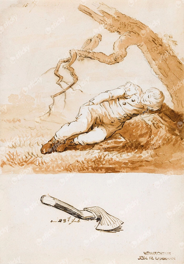 Πίνακας σε Καμβά CASPAR DAVID FRIEDRICH - SLEEPING BOY