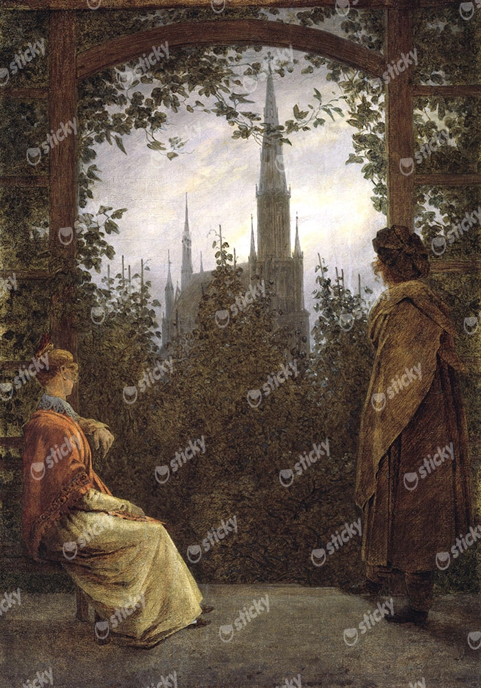 Πίνακας σε Καμβά CASPAR DAVID FRIEDRICH - THE GAZEBO