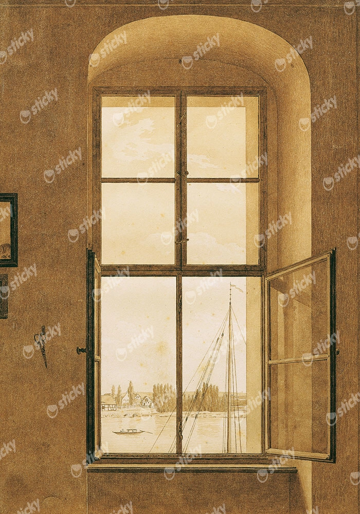 Πίνακας σε Καμβά CASPAR DAVID FRIEDRICH - THE RIGHT WINDOW