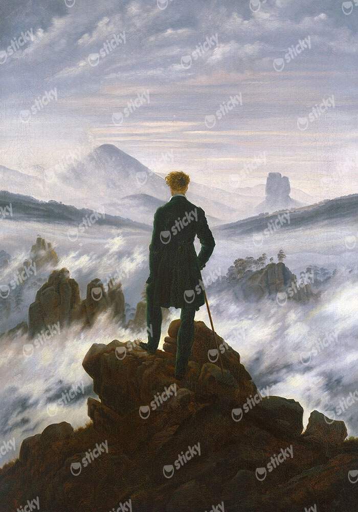 Πίνακας σε Καμβά CASPAR DAVID FRIEDRICH - WANDERER ABOVE THE SEA OF FOG