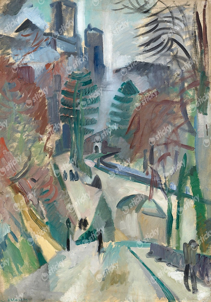 Πίνακας σε Καμβά ROBERT DELAUNAY - LANDSCAPE OF LAON