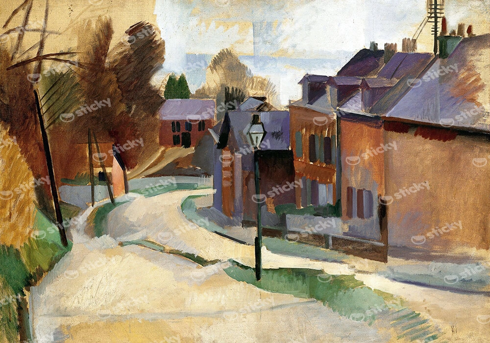 Πίνακας σε Καμβά ROBERT DELAUNAY - ROAD IN LAON