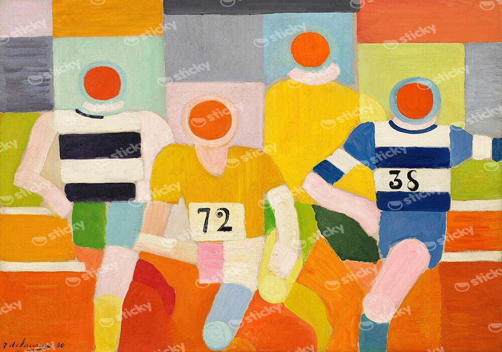 Πίνακας σε Καμβά ROBERT DELAUNAY - THE RUNNERS