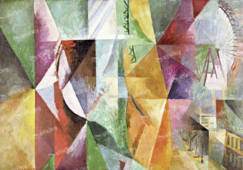 Πίνακας σε Καμβά ROBERT DELAUNAY - THE THREE WINDOWS THE TOWER AND THE WHEEL