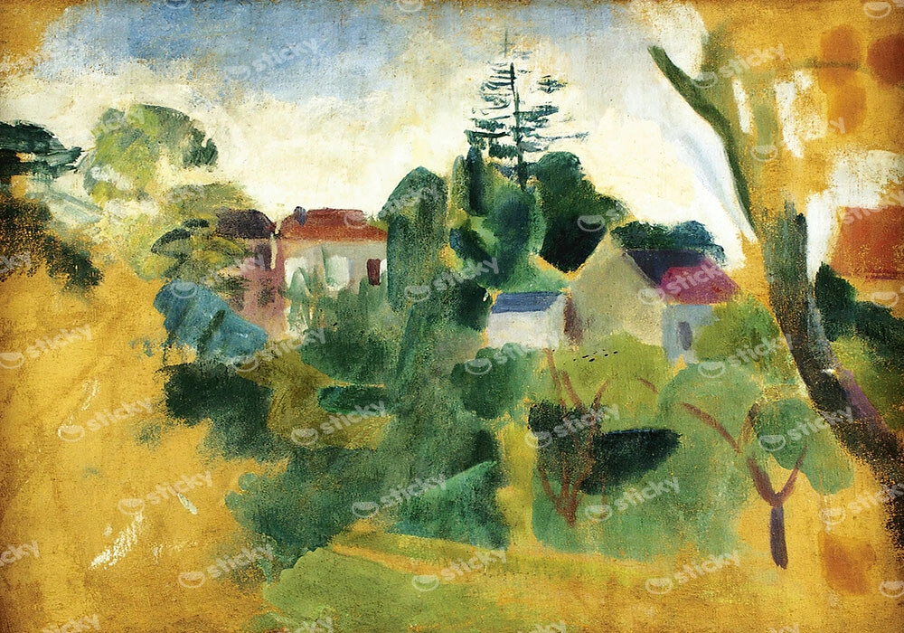 Πίνακας σε Καμβά ROBERT DELAUNAY - UNFINISHED LANDSCAPE