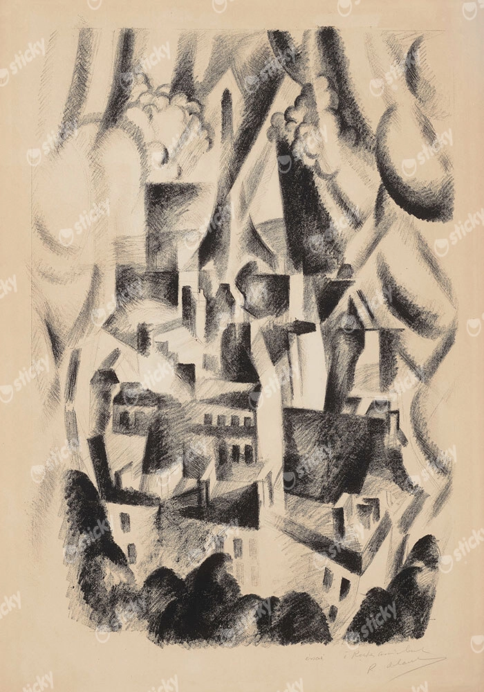 Πίνακας σε Καμβά ROBERT DELAUNAY - WINDOW ON THE CITY