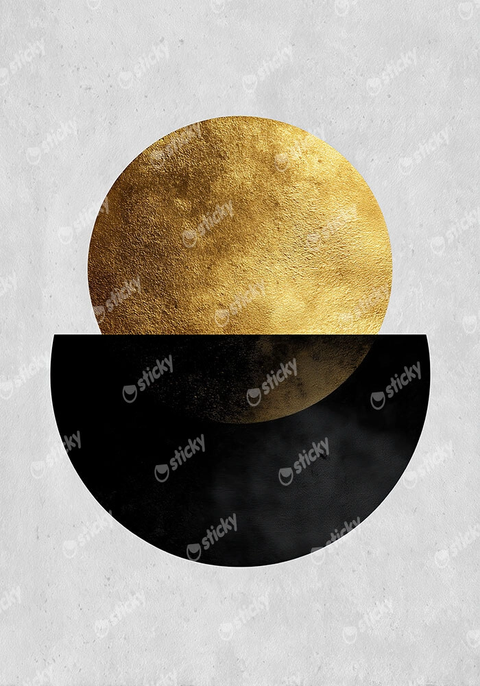 Πίνακας σε Καμβά BOHO LUXURY CIRCLE AND SEMICIRCLE