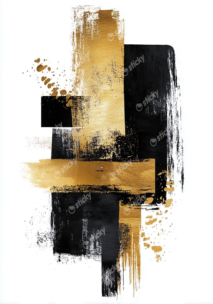 Πίνακας σε Καμβά BOHO LUXURY BRUSH STROKES 2