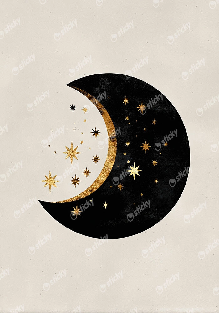 Πίνακας σε Καμβά BOHO LUXURY CRESCENT MOON