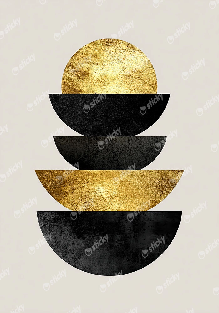 Πίνακας σε Καμβά BOHO LUXURY SEMICIRCLES