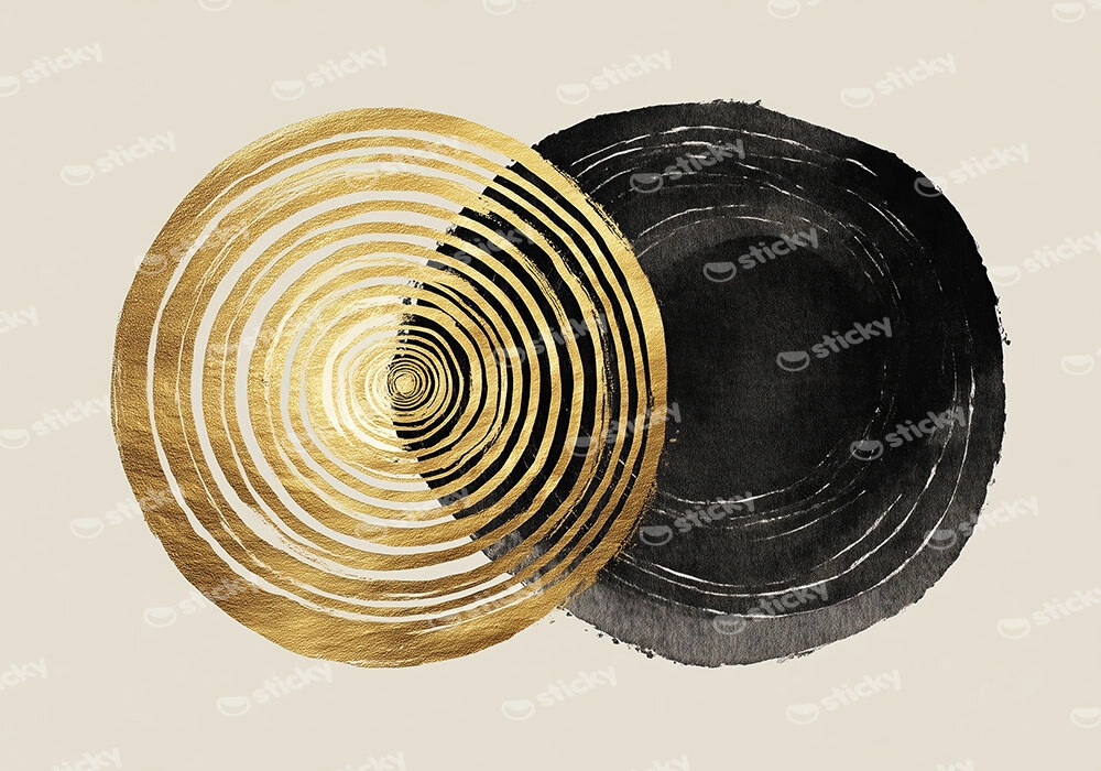 Πίνακας σε Καμβά BOHO LUXURY SPIRAL AND CIRCLE