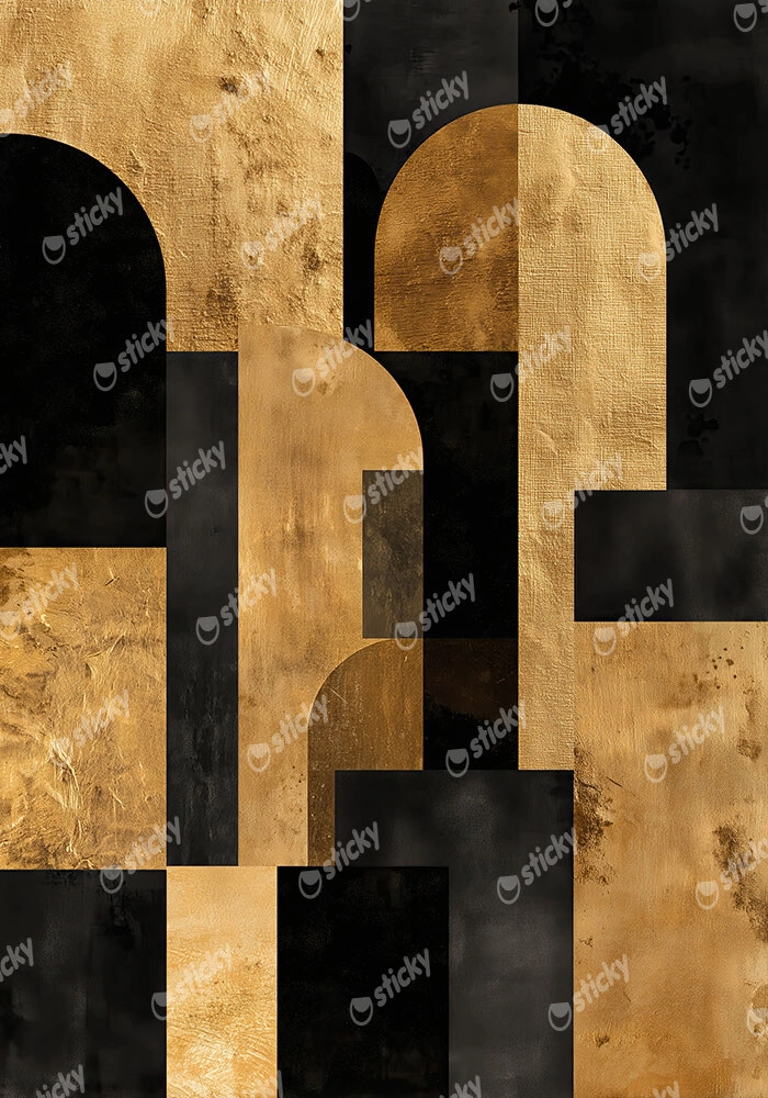 Πίνακας σε Καμβά BOHO LUXURY SQUARES AND ARCHES