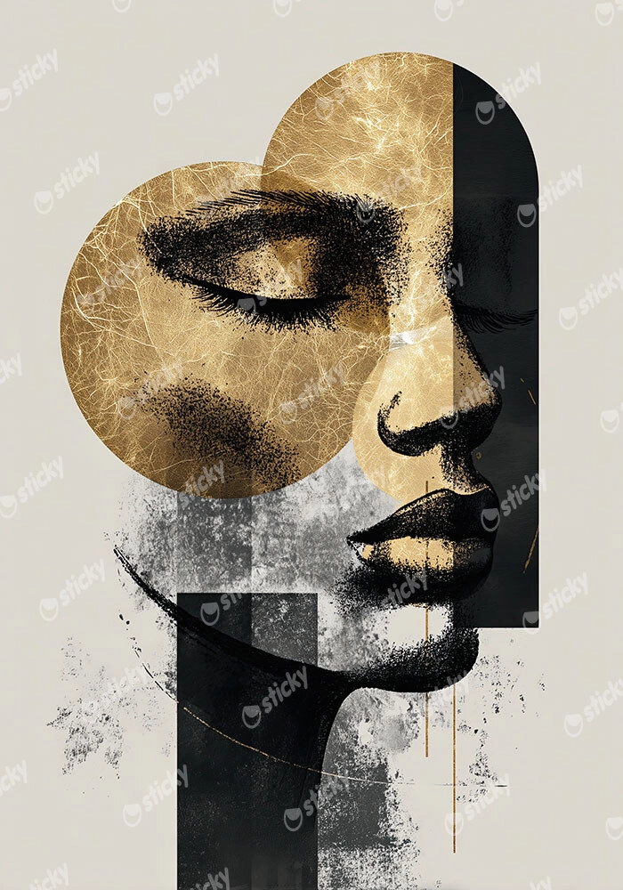 Πίνακας σε Καμβά BOHO LUXURY WOMAN FACE 4