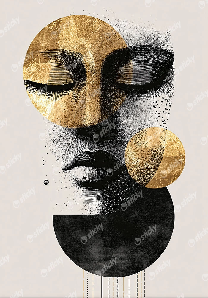 Πίνακας σε Καμβά BOHO LUXURY WOMAN FACE
