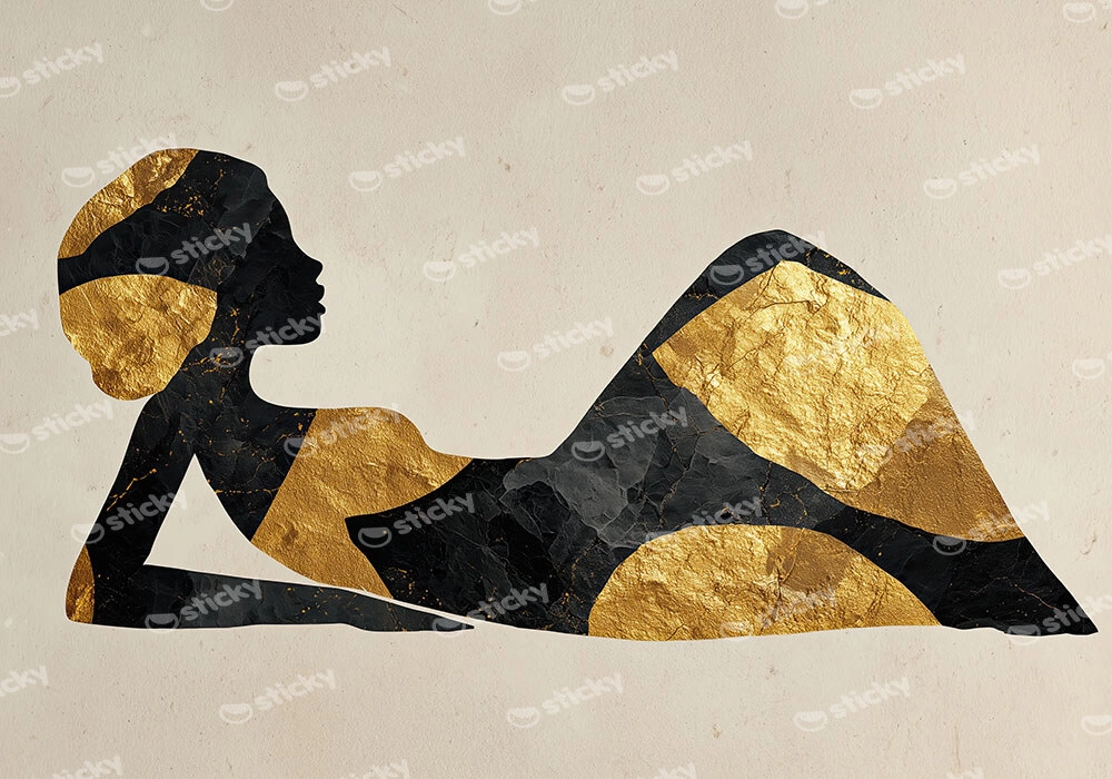 Πίνακας σε Καμβά BOHO LUXURY WOMAN FIGURE 2