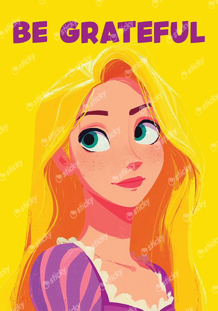 Πίνακας σε Καμβά PRINCESS BE GRATEFUL