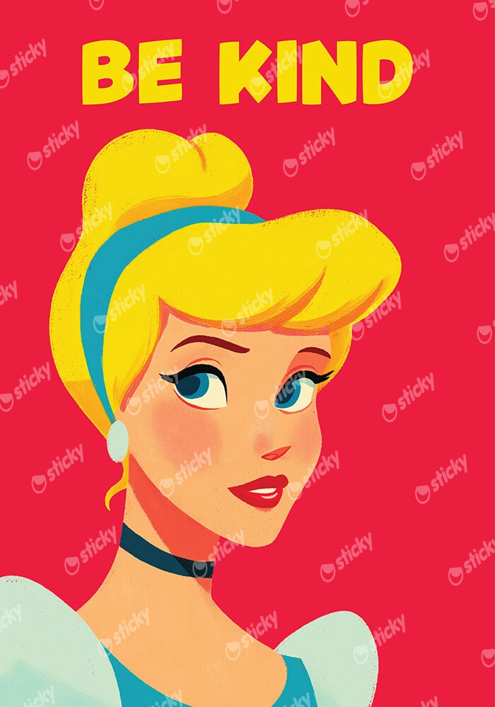 Πίνακας σε Καμβά PRINCESS BE KIND